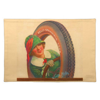 Lotta Miles no. 1- 1920s Kelly-Springfields tire m Cloth Placemat