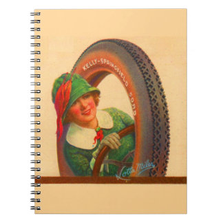 Lotta Miles no. 1- 1920s Kelly-Springfields tire m Notebook