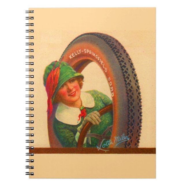 Lotta Miles no. 1- 1920s Kelly-Springfields tire m Notebook (Front)
