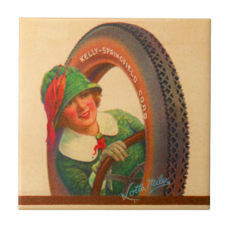 Lotta Miles no. 1- 1920s Kelly-Springfields tire m Tile