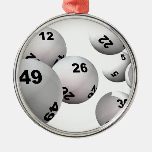 Lottery Balls Metal Ornament