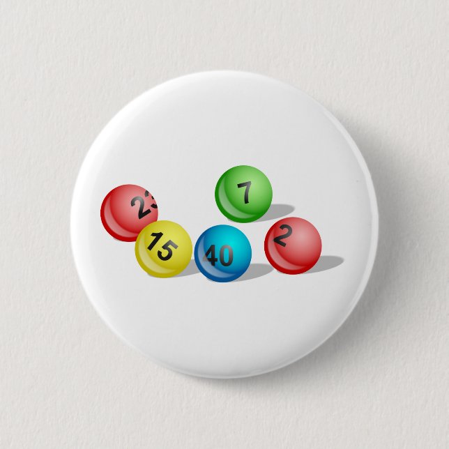Lottery Balls Pinback Button (Front)