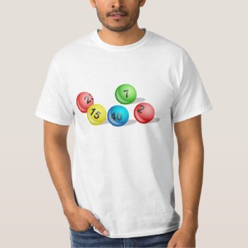 Lottery Balls T-shirt by prawny at Zazzle