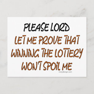 Lottery Humor Postcard
