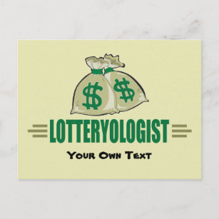 Lottery Player Winner Funny Lotteryologist Postcard