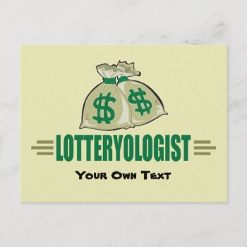 Lottery Player Winner Funny Lotteryologist Postcard by OlogistShop at Zazzle