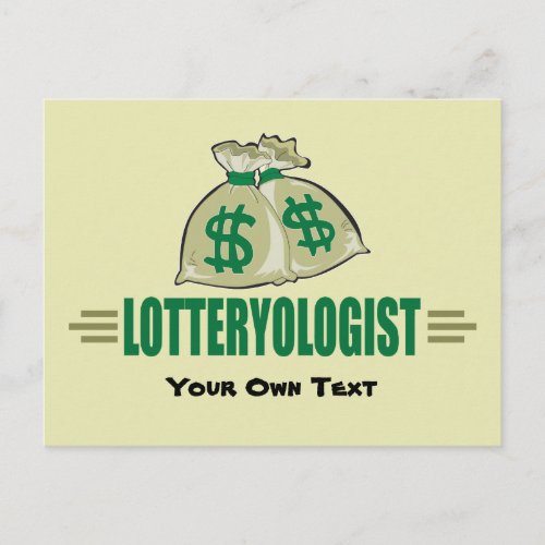 Lottery Player Winner Funny Lotteryologist Postcard