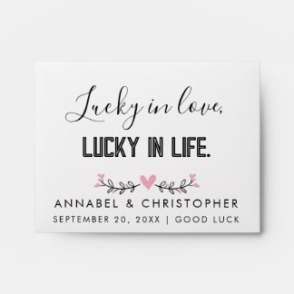 Lottery Ticket Minimalist Wedding lucky favor Envelope