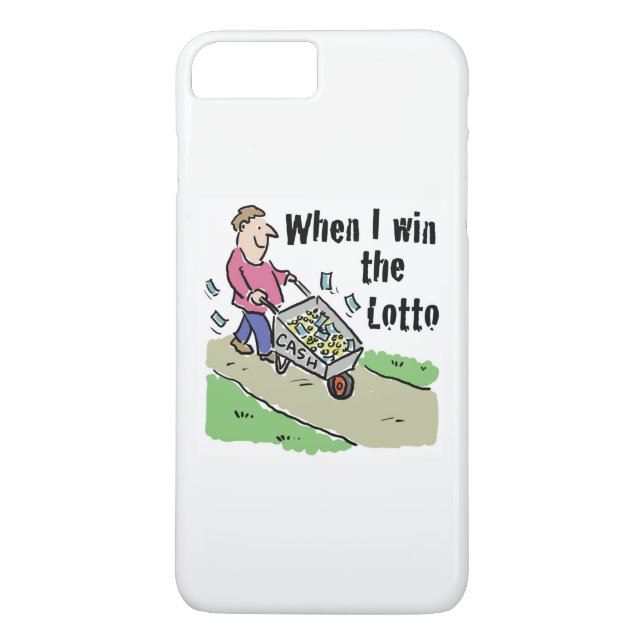 Lottery Winning Design Man with Barrow of Cash Case-Mate iPhone Case (Back)