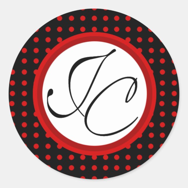 Lotti Dotti - Initials Sticker (Red) (Front)