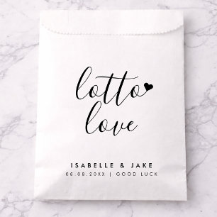 Lotto Love   Lottery Ticket Minimalist Wedding Favor Bag