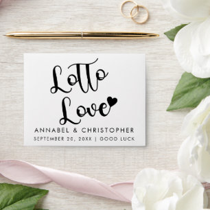 Lotto Love Lottery Ticket Minimalist Wedding favor Envelope