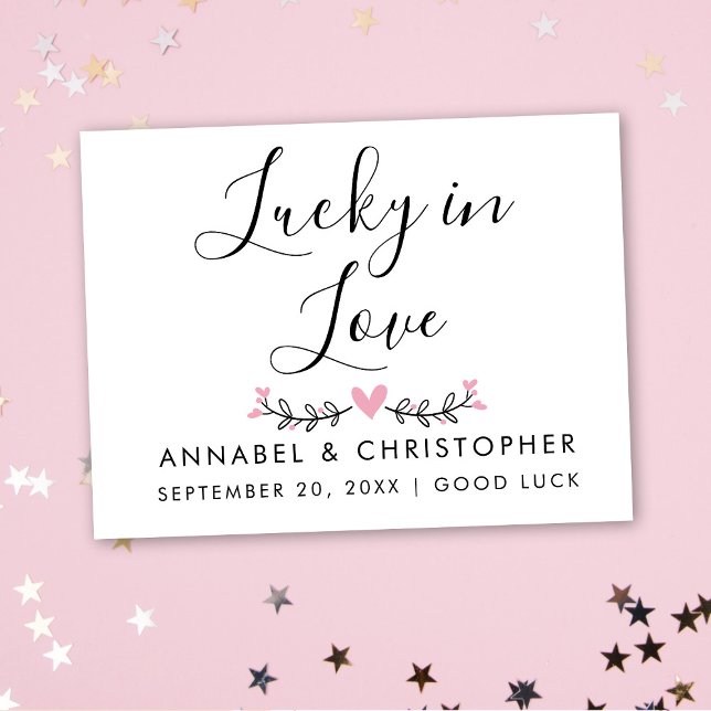 Lotto Love Lottery Ticket Minimalist Wedding favor Envelope (Creator Uploaded)