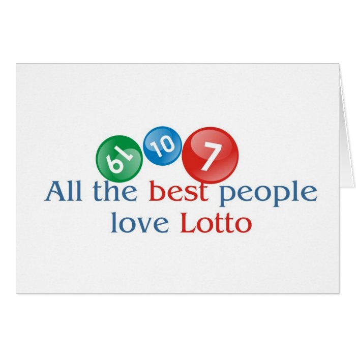 Lotto Lover's greetings Card