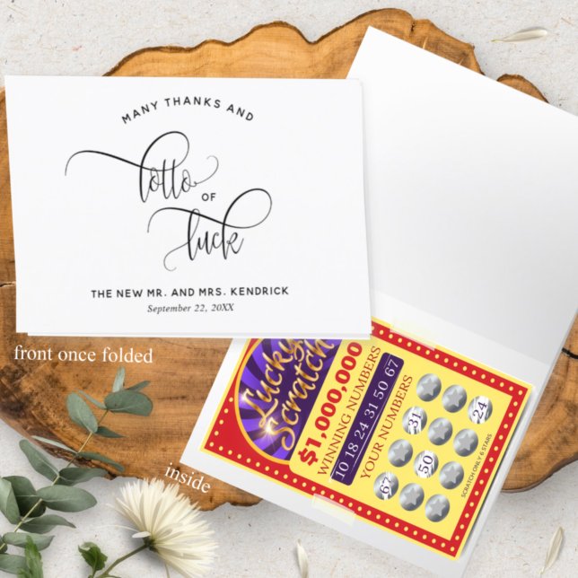 Lotto of Luck, Lottery Ticket Favor Card Holder (Creator Uploaded)