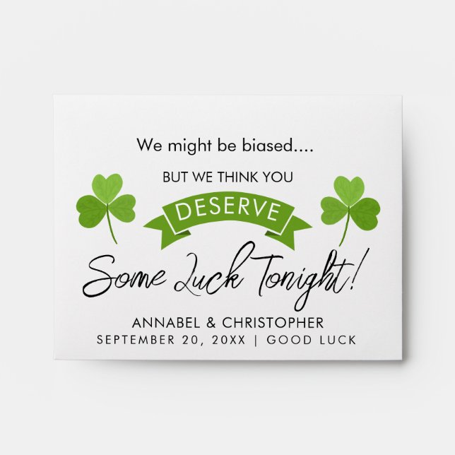 Lotto Party Favor Envelope | We Might Be Biased… (Front)