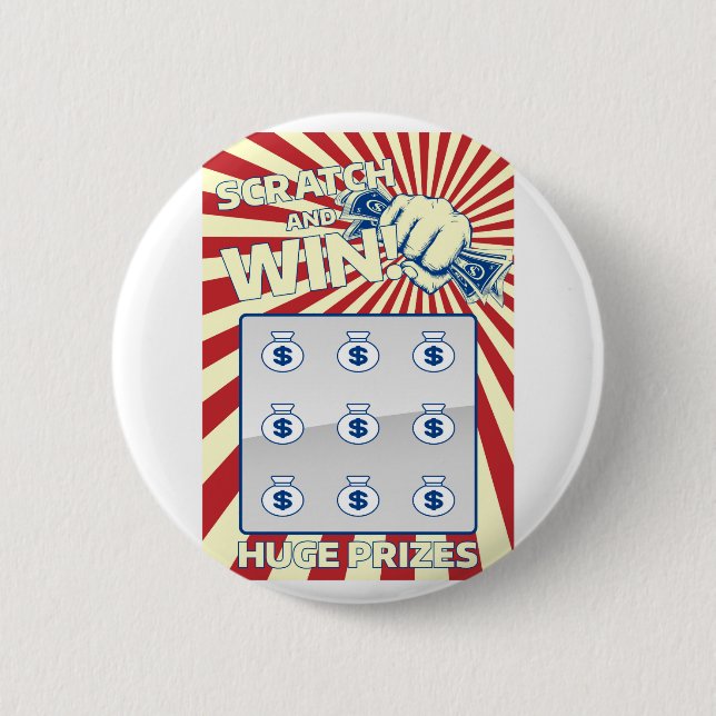 Lotto Scratch Card Button (Front)