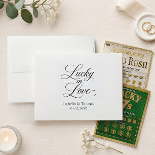 Lotto Ticket Wedding Favor Lucky in Love Envelope
