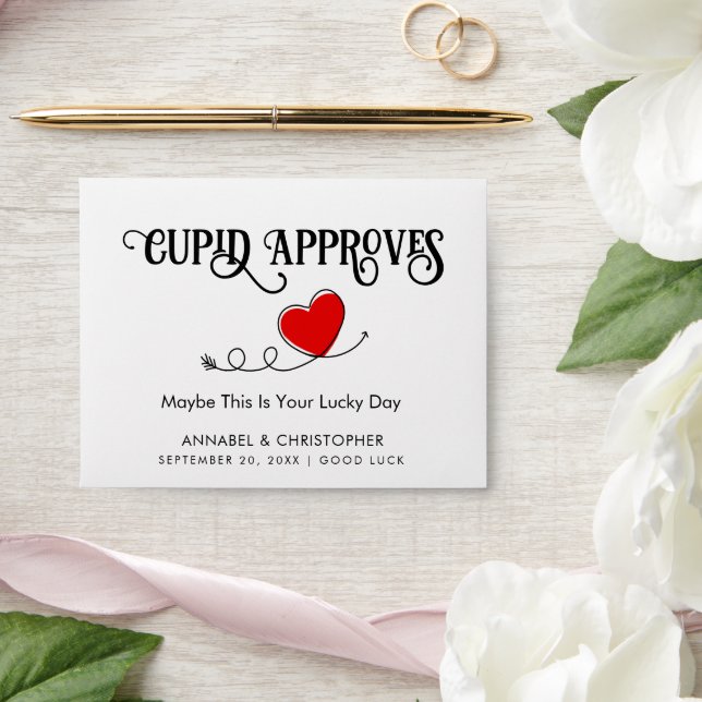 Lotto Wedding Envelope | Cupid Approves — Maybe  (Wedding)