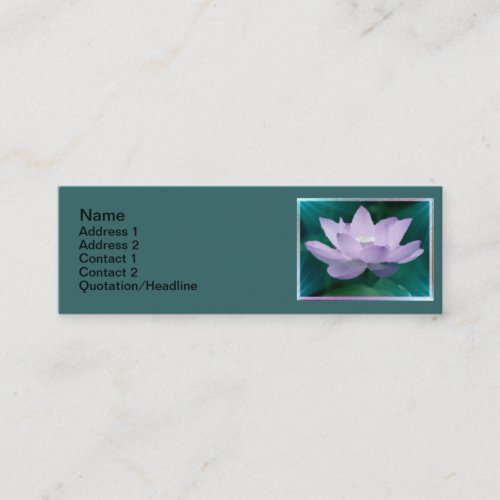 Lotus5 Skinny 3"x1" Business Card