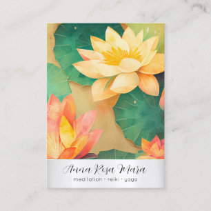 *~* Lotus 4 Art PHOTO Nature Flowers QR AP67 Business Card