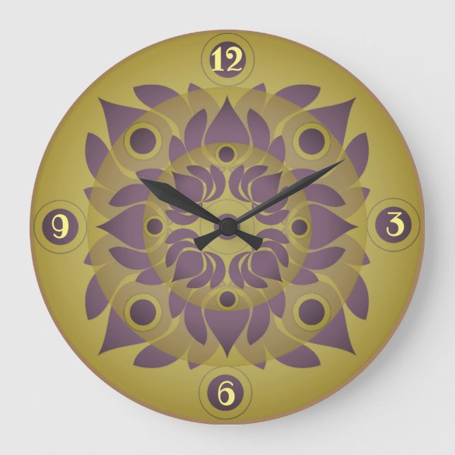 Lotus Acrylic Wall Clock (Front)