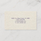 Lotus - Amethyst and Gold on canvas Business Card (Back)