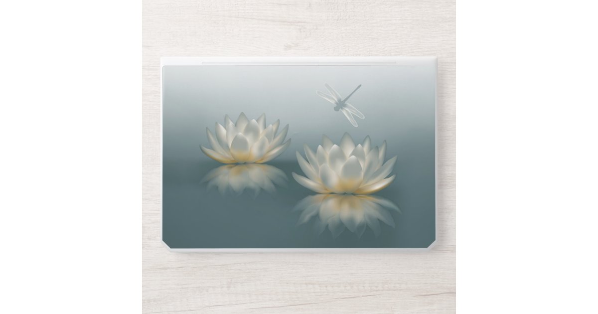 Lotus and Dragonfly HP Laptop Skin | Zazzle