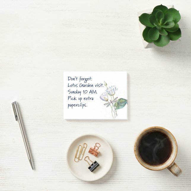 Lotus and dragonfly post-it notes (Creator Uploaded)