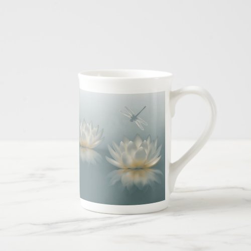 Lotus and Dragonfly Tea Cup