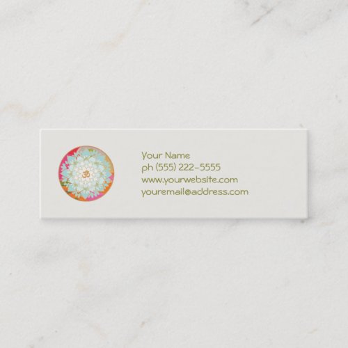 Lotus and Om Symbol Business Card