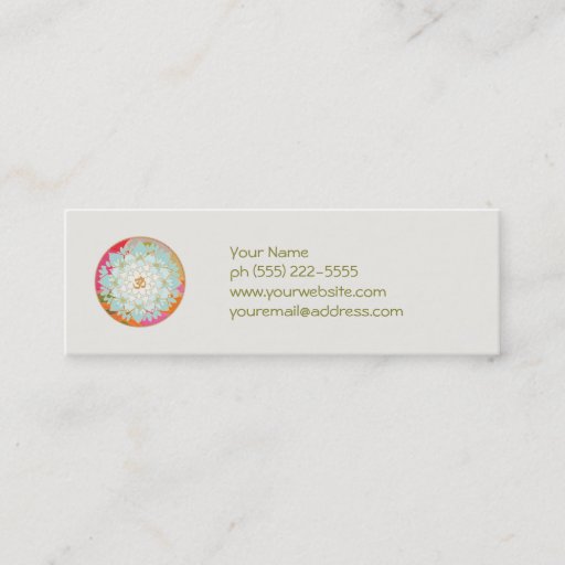 Customizable Lotus and Om Symbol Business Card