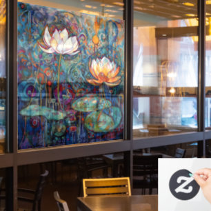 Lotus and Water Lillies Window Cling