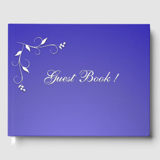 Lotus and White Design Guest Book