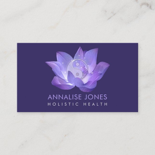 Lotus and Yin Yang Business Card (Front)