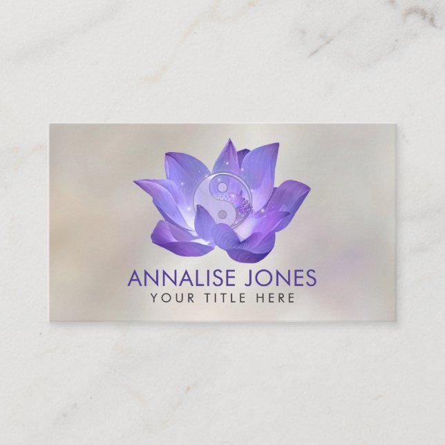 Lotus and Yin Yang Business Card (Front)