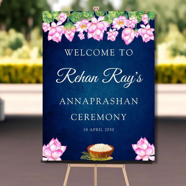 Lotus Annaprashan welcome sign board (Creator Uploaded)