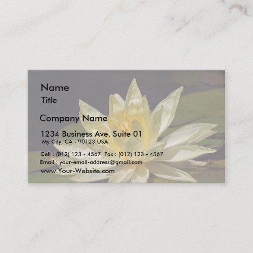 Lotus At The Reflecting Pond In Balboa Park Business Card Template