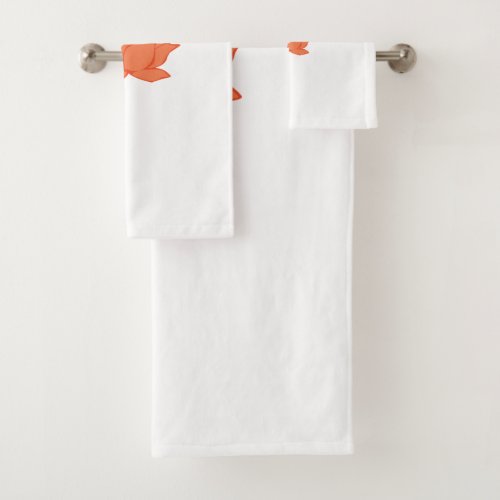 Lotus Bath Towel Set_ White