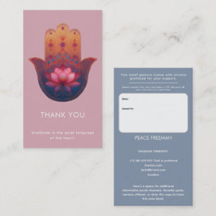 Lotus Blessing Hamsa Hand Business Card
