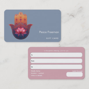 Lotus Blessing   Hamsa Hand Business Card