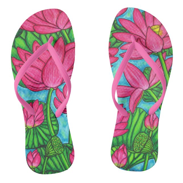 Lotus Bliss Flip Flops (Footbed)