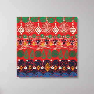lotus block Christmas Canvas Print