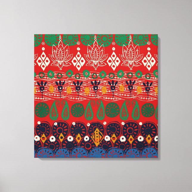 lotus block Christmas Canvas Print (Front)