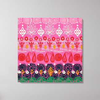 lotus block pink canvas print
