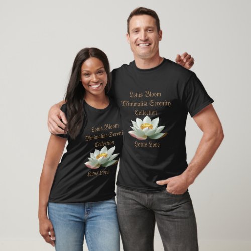 Lotus Bloom Minimalist Serenity Collection T_Shirt