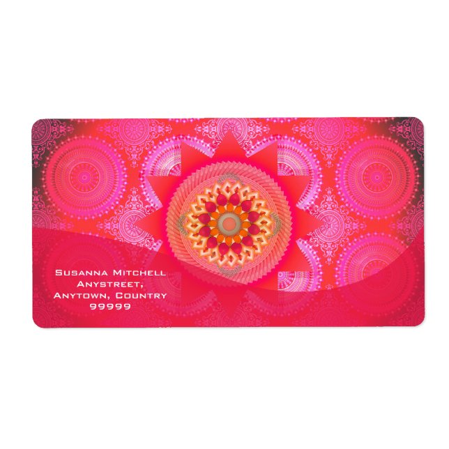Lotus Bloom PInk Mandala Label (Front)