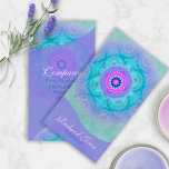 Lotus Bloom Turquoise Mandala Id129 Business Card at Zazzle