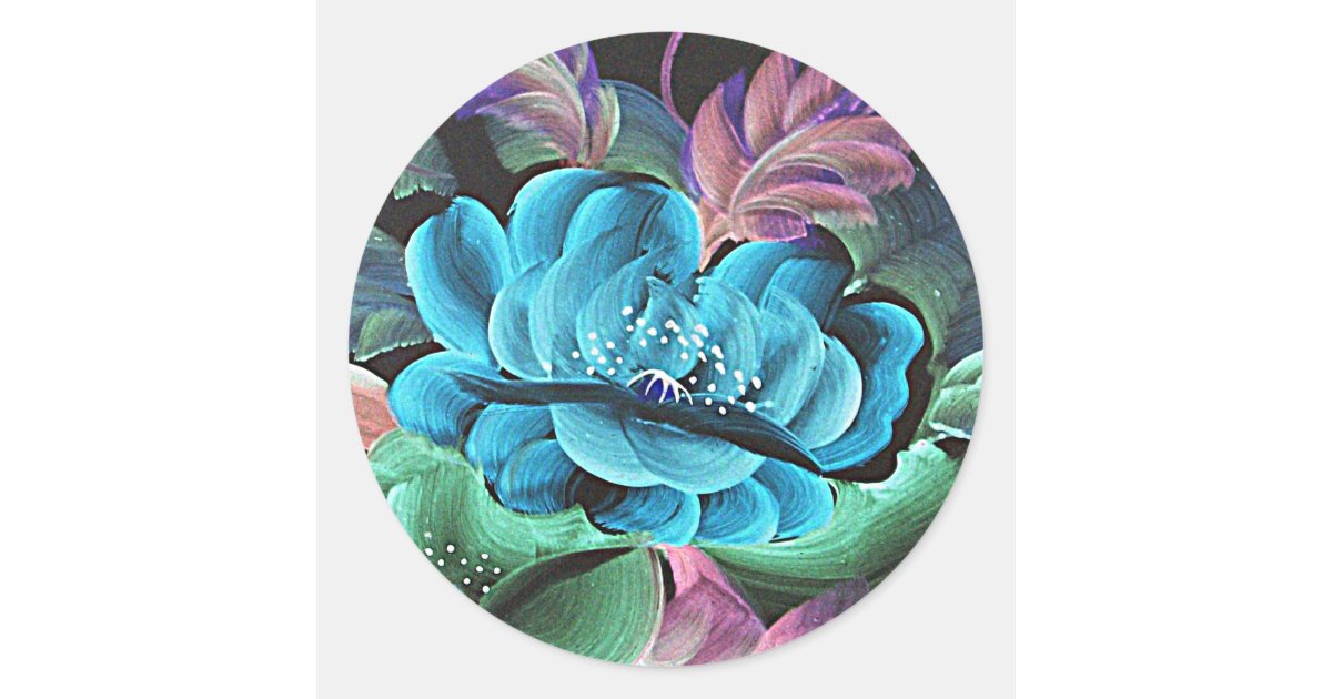 LOTUS BLOSSOM CLASSIC ROUND STICKER | Zazzle