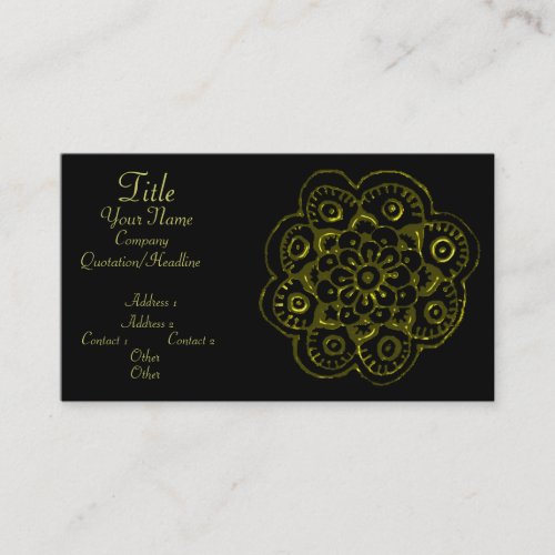 Lotus Blossom HennaGold Business Card